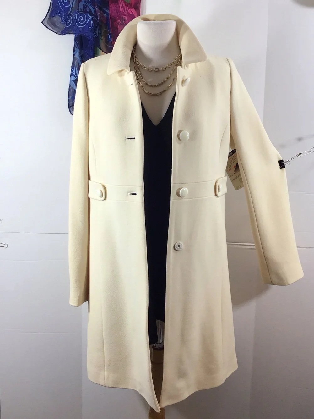 J. Crew Cream Winter White wool button front thinsulate a-line coat 10 NWT - Picture 1 of 12